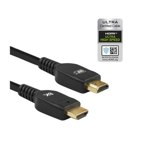 SCP 992-UHS Kabel HDMI 2.1 z certyfikatem Ultra High Speed 8K 60Hz i 4K 120Hz  1 m